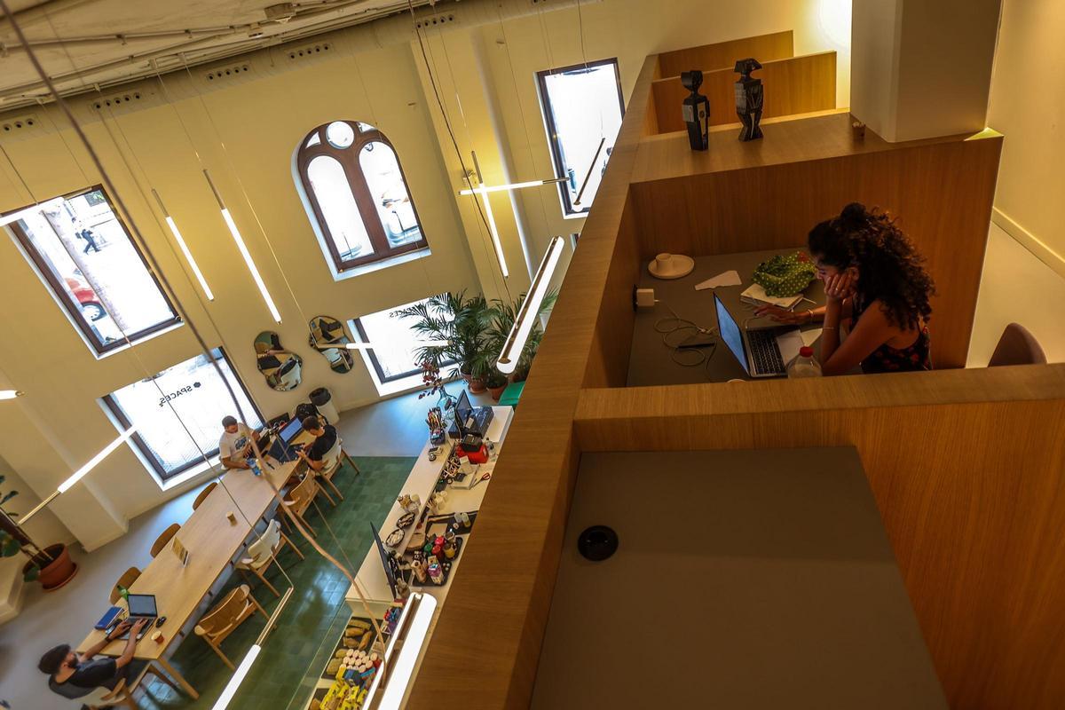 Centro de cCoworking' de Spaces Universitat, en la Gran Via.