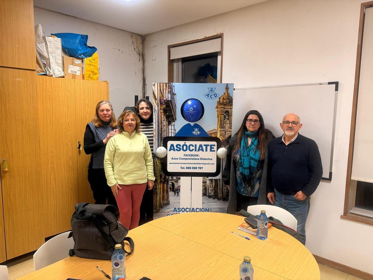 Otero, nunha reunión coa Asociación Compostelá de Diabetes