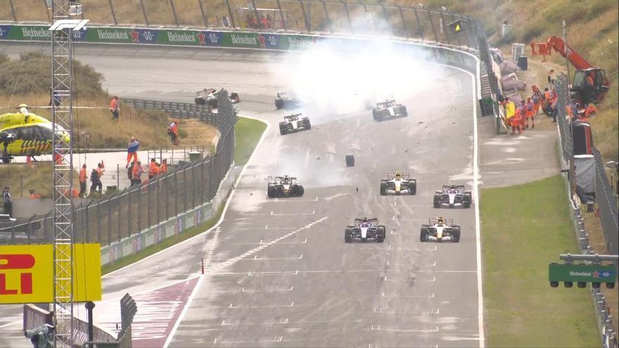 El fuerte accidente de Verstappen en Zandvoort