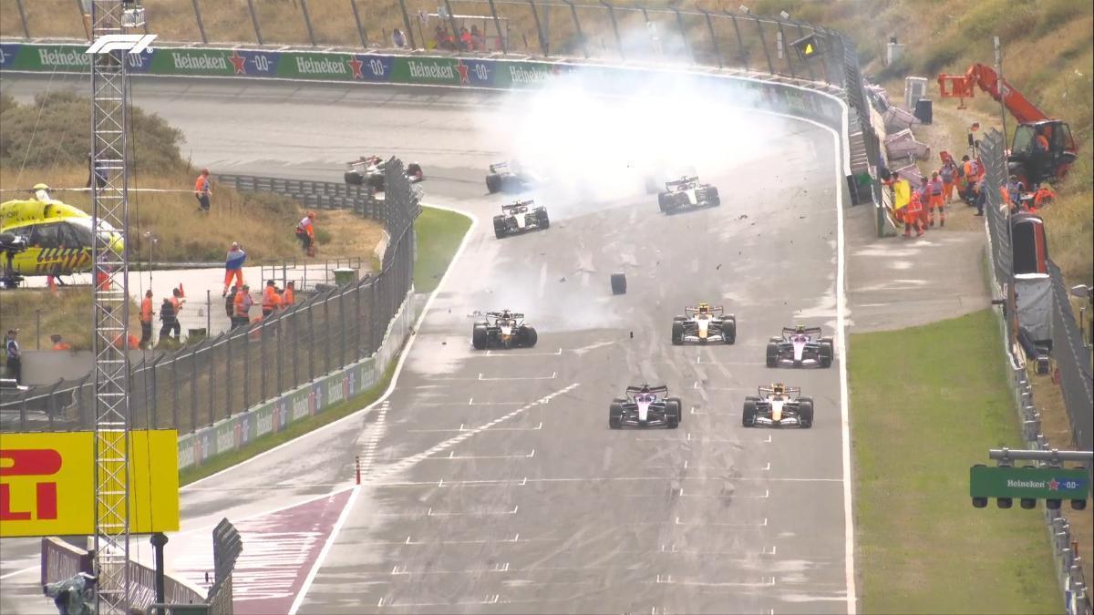 El fuerte accidente de Verstappen en Zandvoort