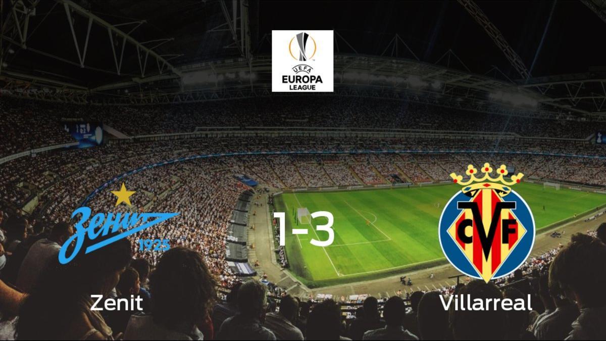 El Villarreal se adelanta en el primer encuentro de eliminatoria tras vencer 1-3 ante el Zenit