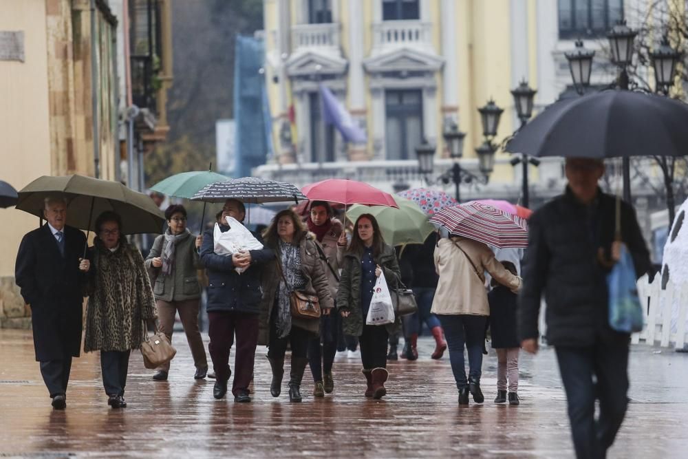 Los efectos del temporal "Ana" en Asturias