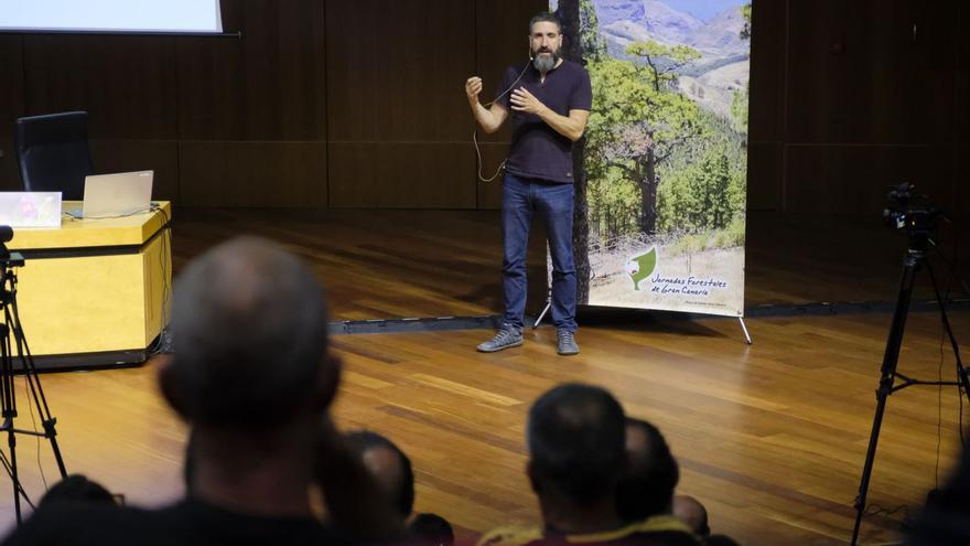 Yeray Martínez , director Genea Consultores, ayer, en las XXX Jornadas Forestales de Gran Canaria.  | | ANDRÉS CRUZ