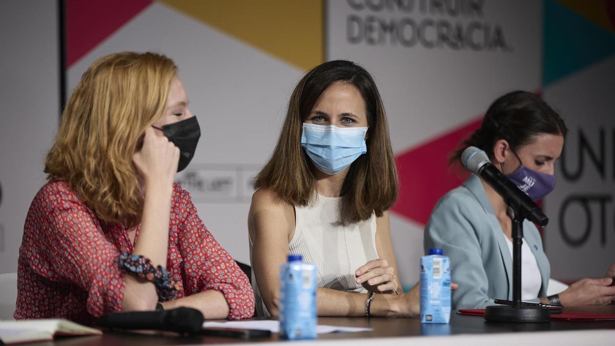 Lilith Verstrynge, Ione Belarra e Irene Montero.