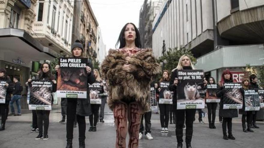 Protesta animalista en València