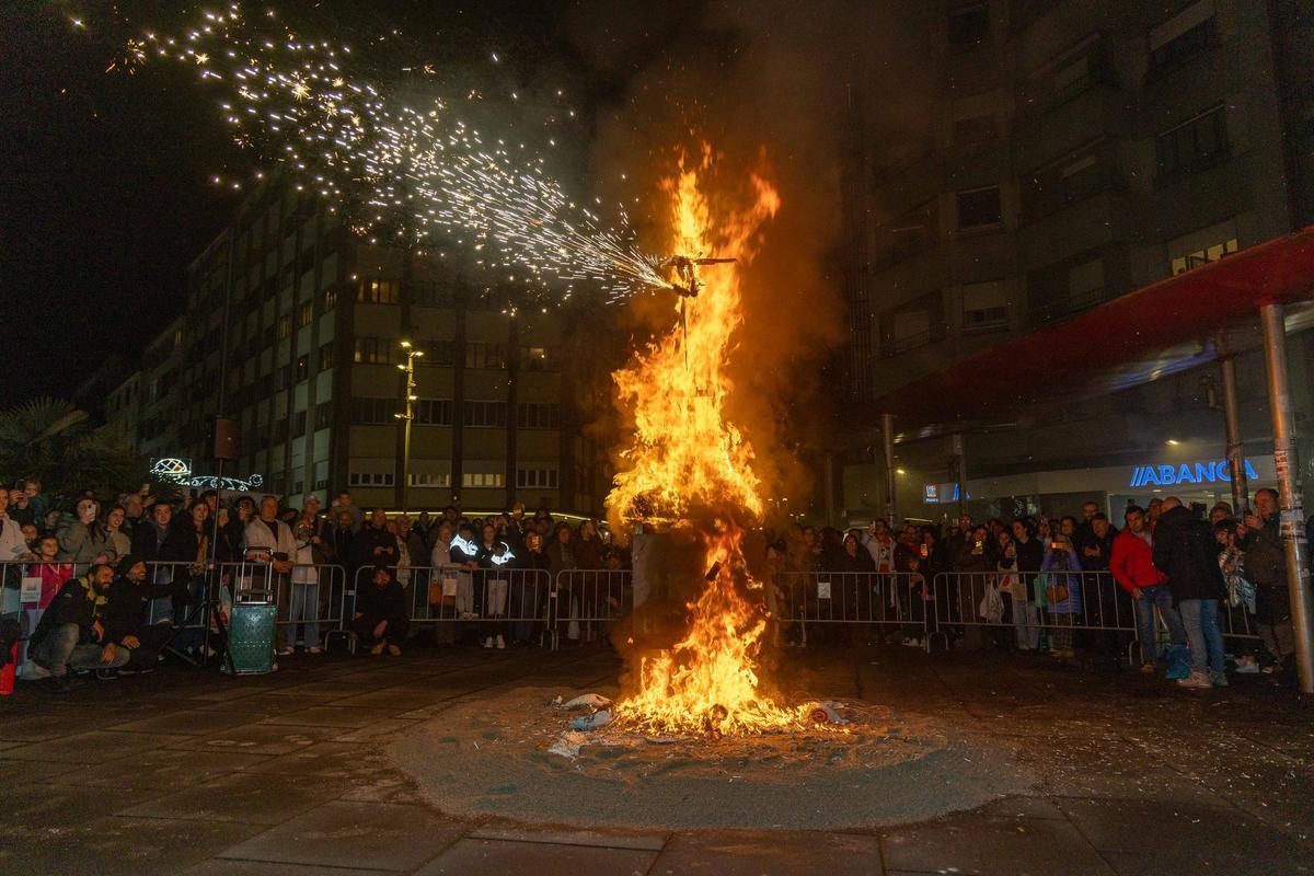 Imagen de archivo de la quema del Meco en Santiago