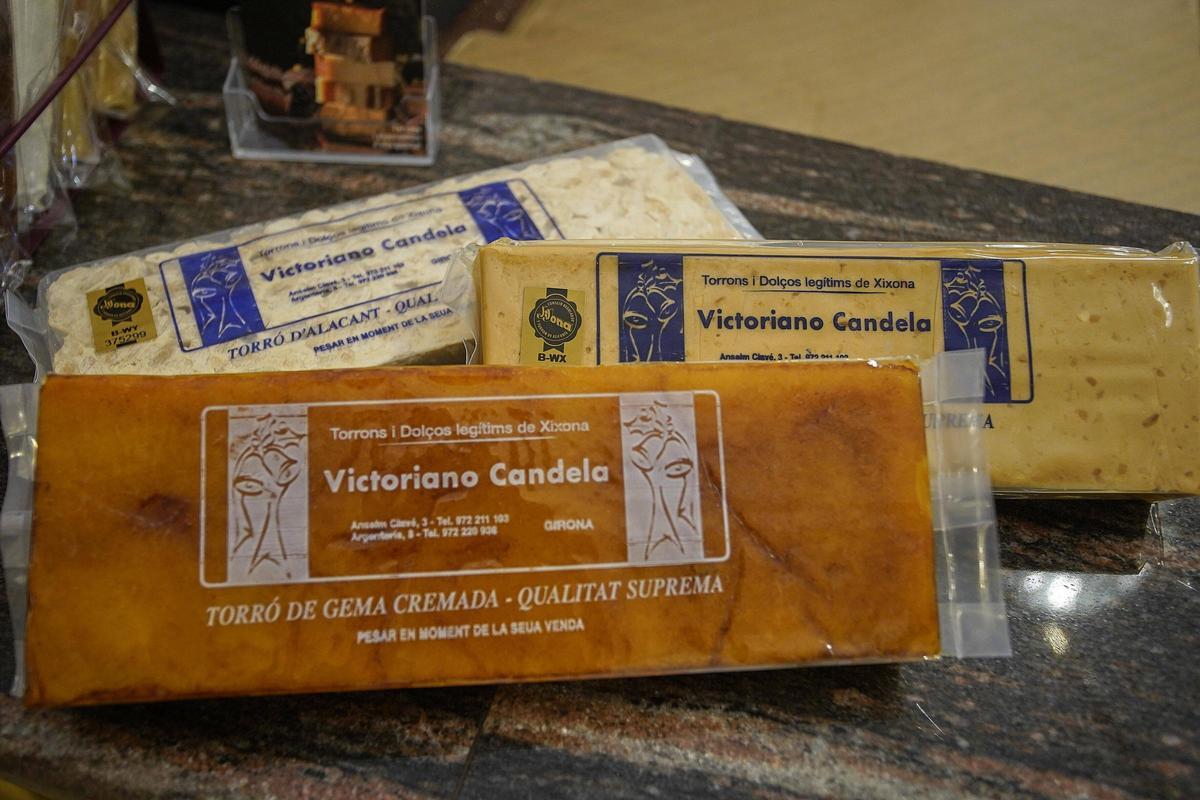 Alguns dels torrons artesanals elaborats per Torrons i Gelats Candela.