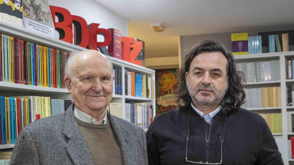 Izda. Josep Amengual, junto a su editor Àlex Volney.