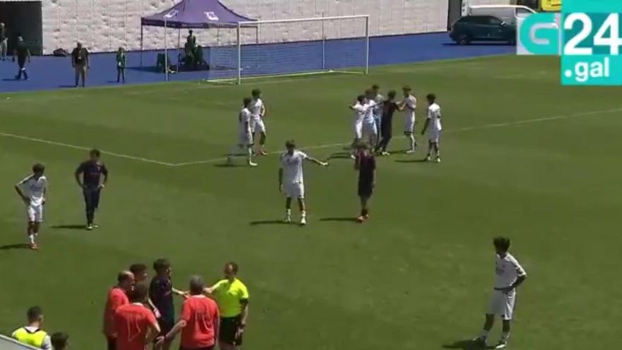 Escándalo en el fútbol base: vergonzosa pelea entre cadetes del Real Madrid y Celta de Vigo