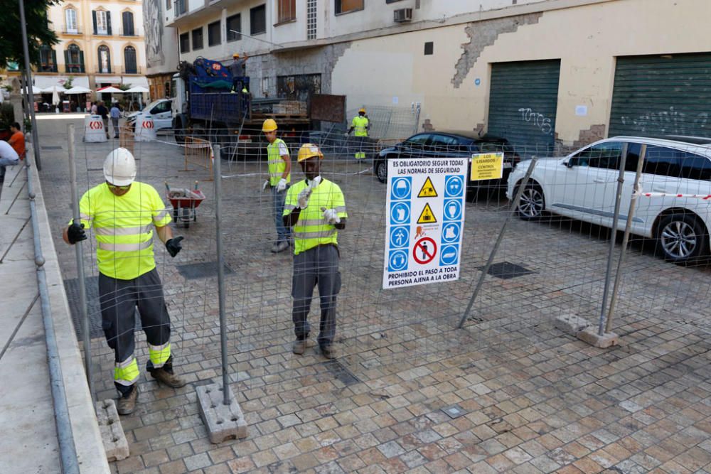 Tras la primera fase de de acondicionamiento del entorno para las obras y retirada del amianto del edificio que albergó los cines Astoria y Victoria, que durará tres semanas, llegará el derribo, tras el cual se iniciarán los trabajos arqueológicos, que durarán entre cuatro y seis meses