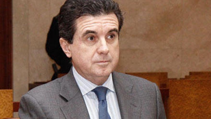 Jaume Matas durante el juicio por la pieza separada del caso Palma Arena que se celebró en Palma en enero de 2012