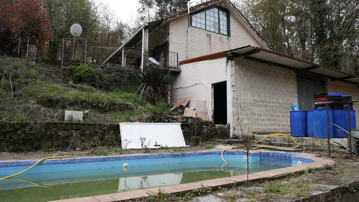 Vivienda del lugar de Cutián que los narcos habían convertido en una refinería de pasta de cocaína.