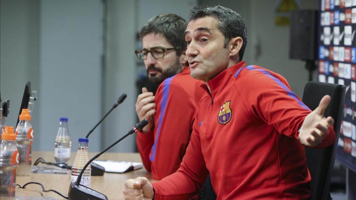 Valverde, en la rueda de prensa