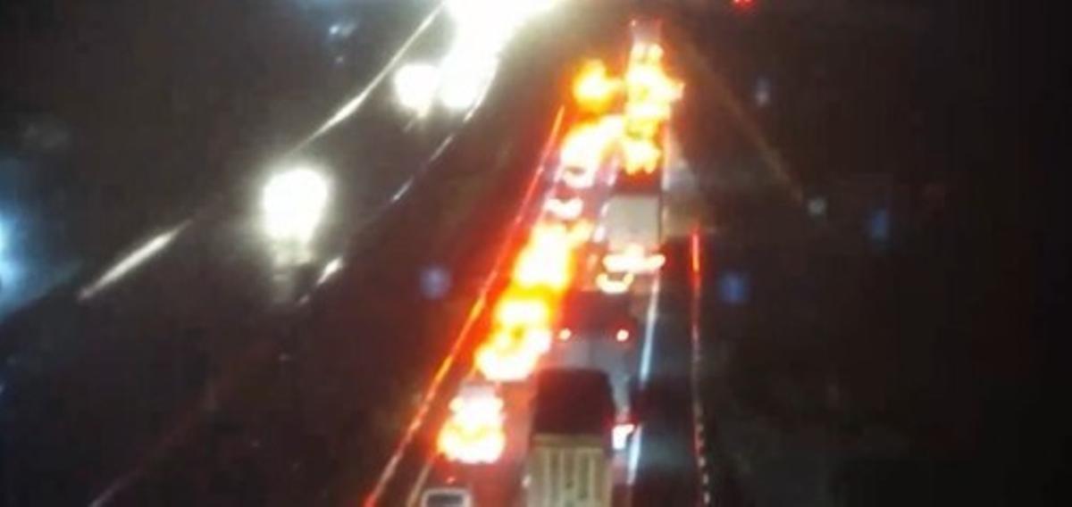 Retenciones en la A-4 en Carmona (Sevilla) por un accidente de tráfico