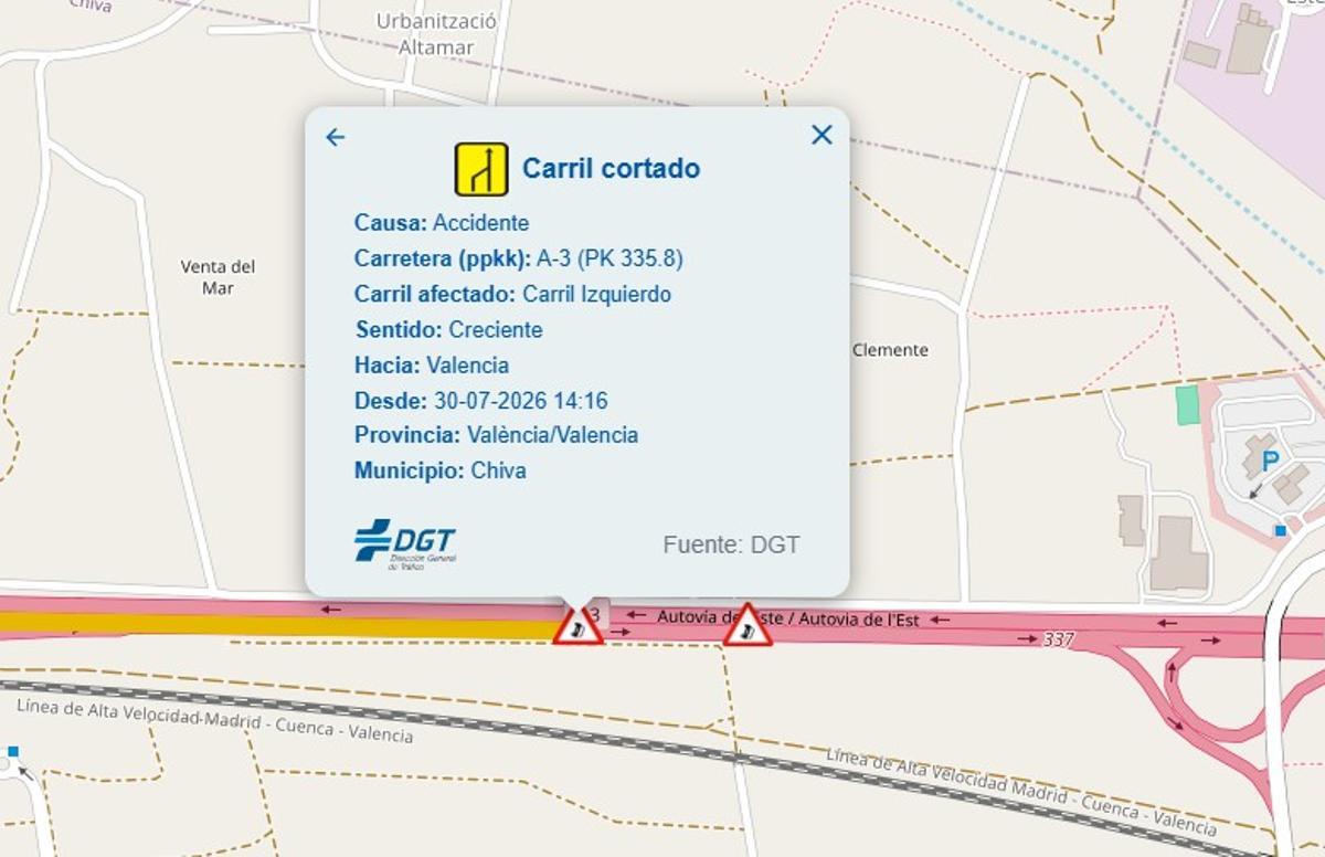 Accidente A3 DGT