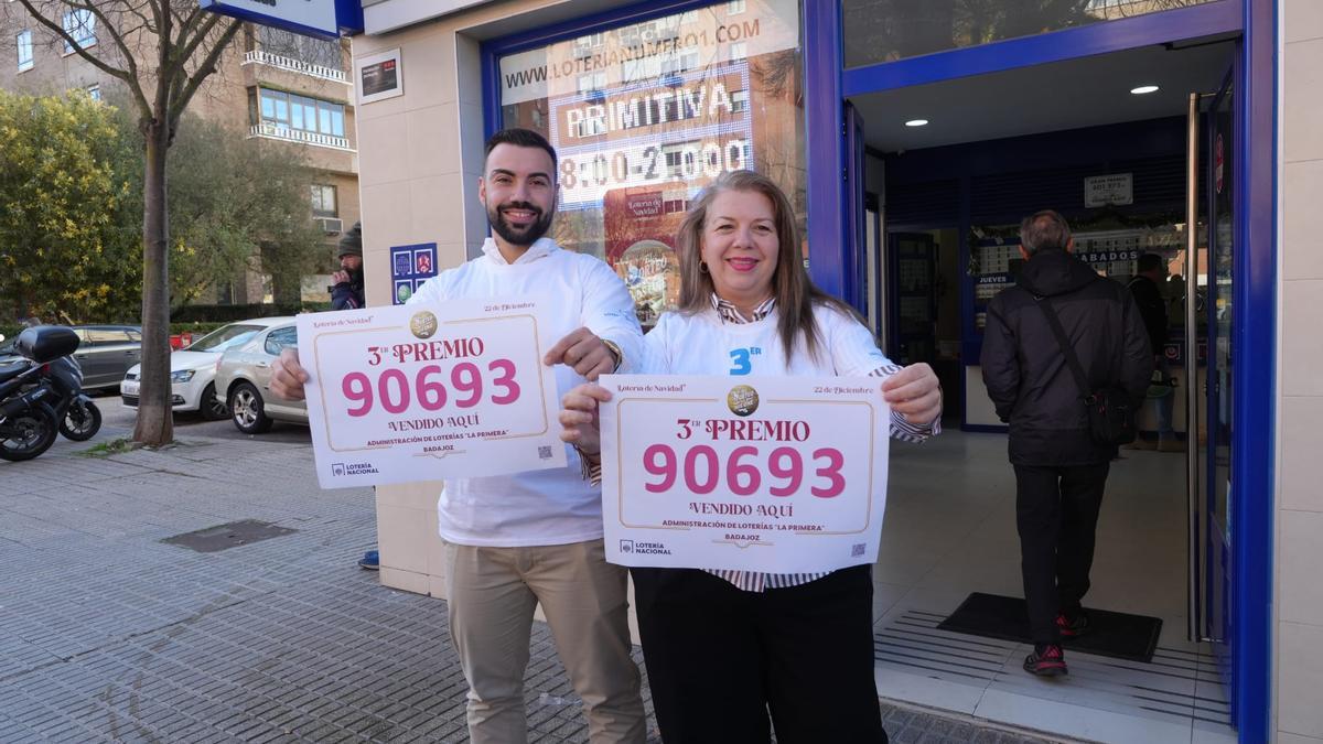 El tercer premio de la Lotería Nacional cae en la administración más antigua de Badajoz