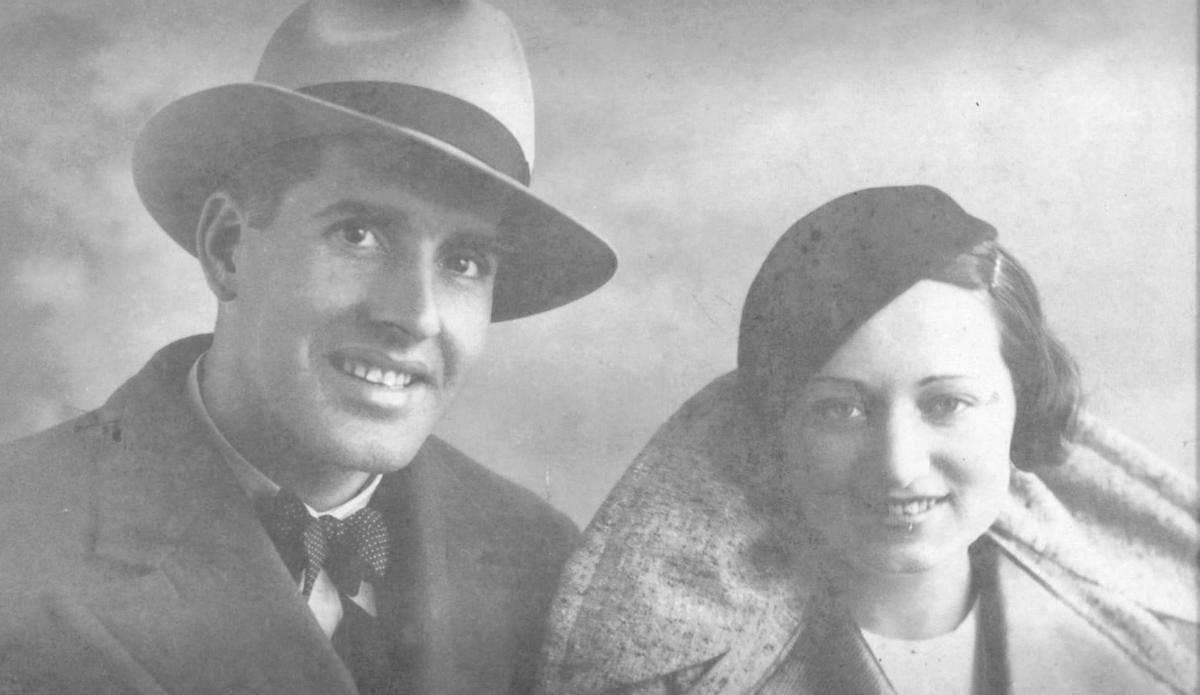 Juan Domínguez Guedes y Josefa Domínguez, poco después de casarse en 1929.