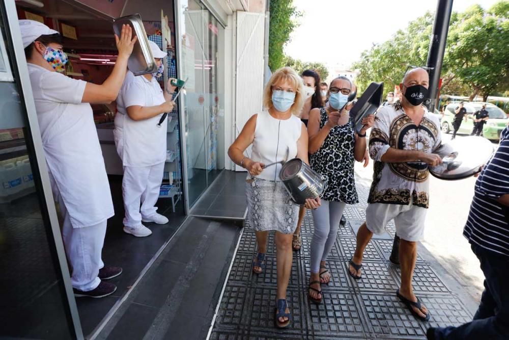 Manifestación de los comerciantes.