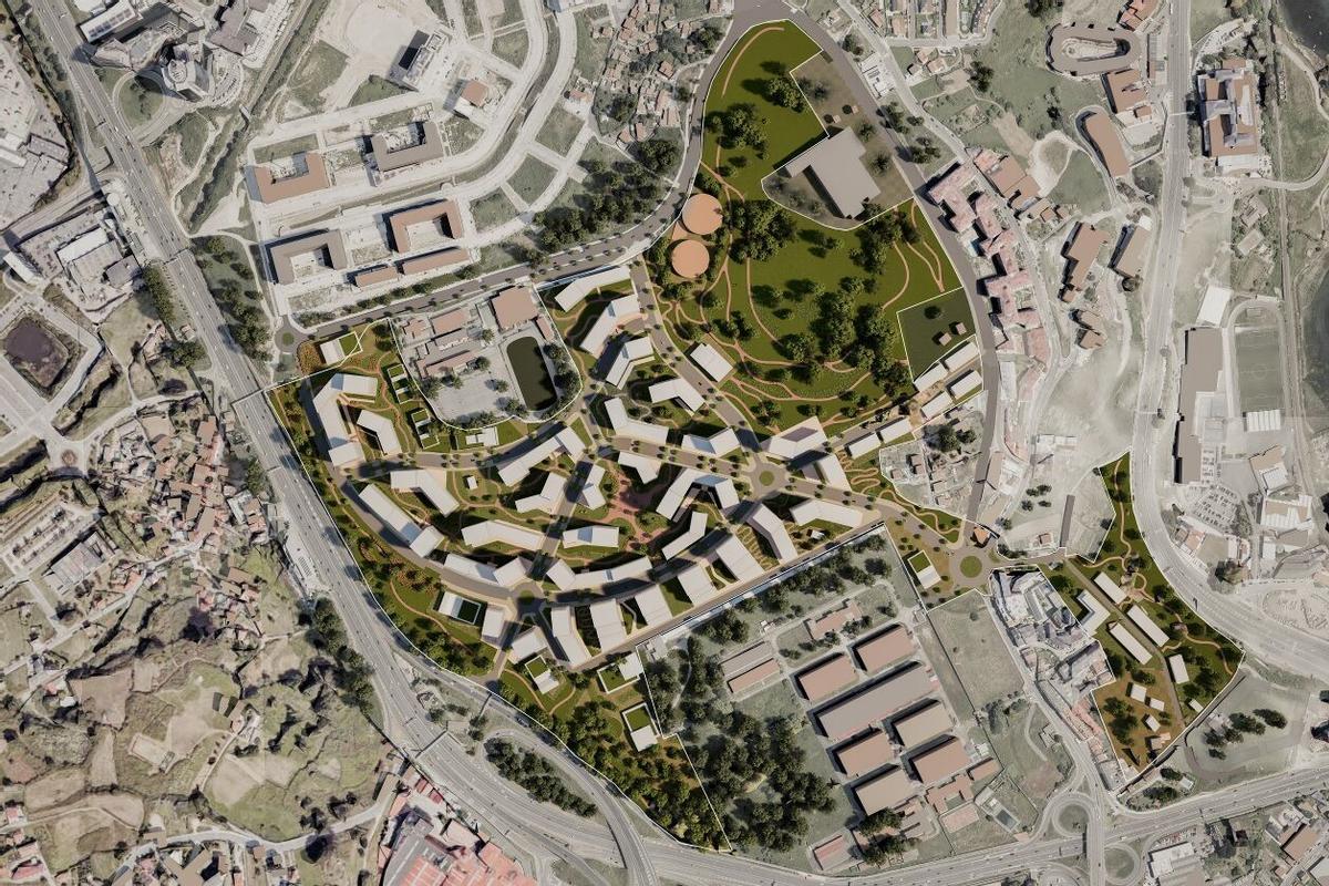 Recreación virtual del proyecto de urbanización de Monte Mero.