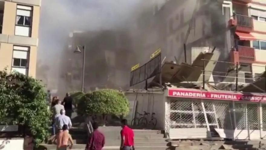 Derrumbe de un edificio de viviendas en Los Cristianos