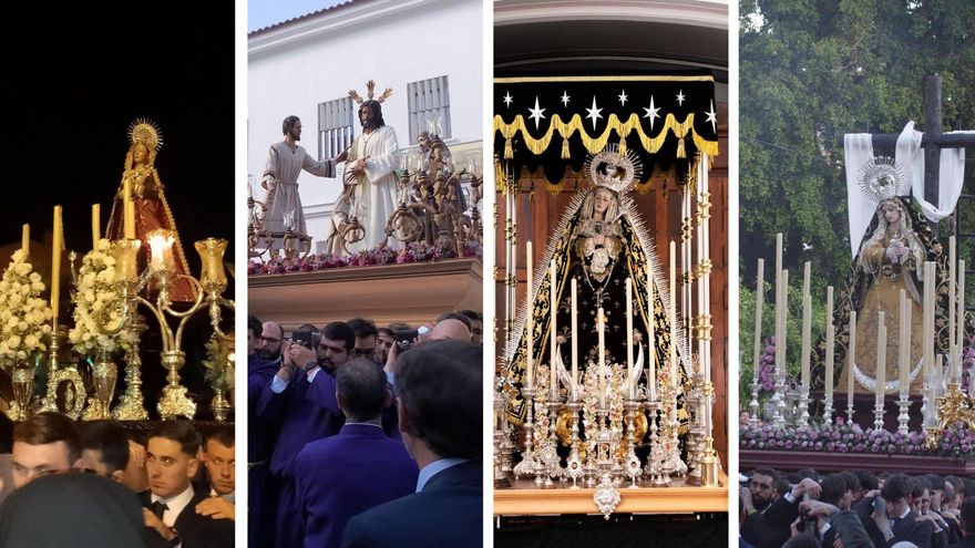 Intenso fin de semana de procesiones de vísperas en Málaga