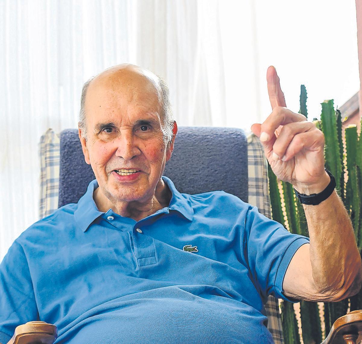 Lizardo Martell durante una entrevista en su casa, en 2016