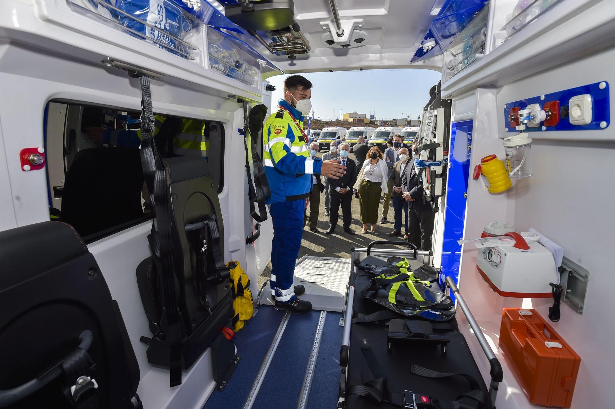 Presentación de nuevas ambulancias del transporte sanitario no urgente en Gran Canaria (5/06/2021)