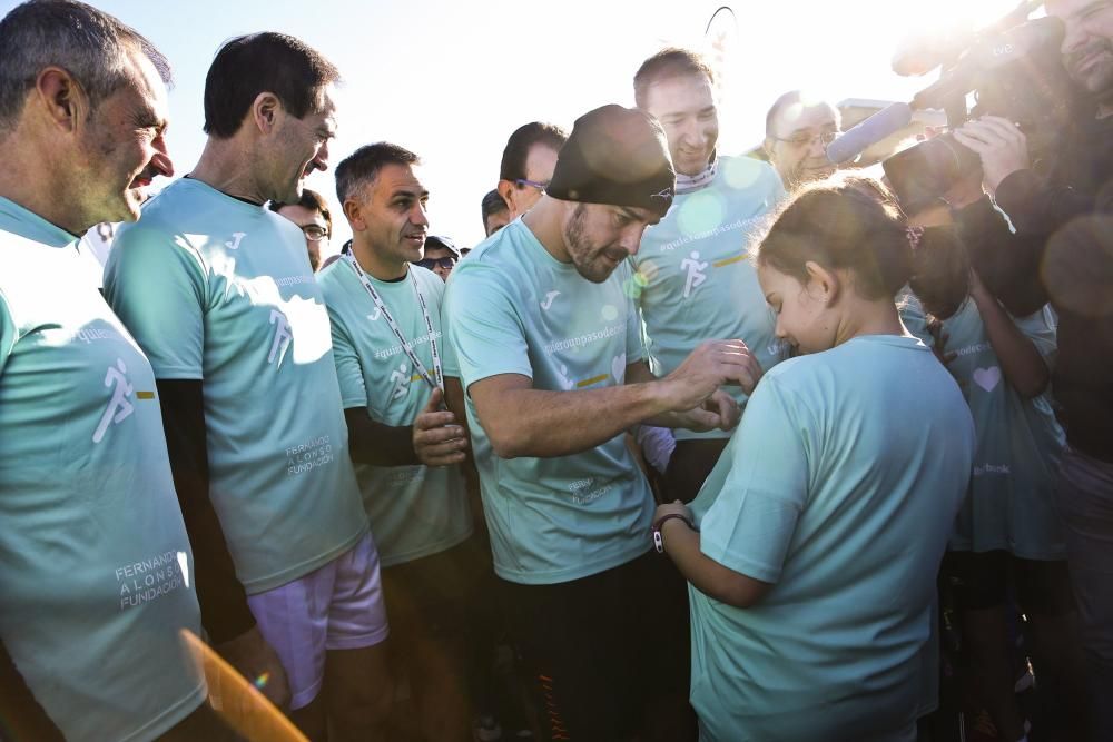 Carrera benéfica de Fernando Alonso en Llanera