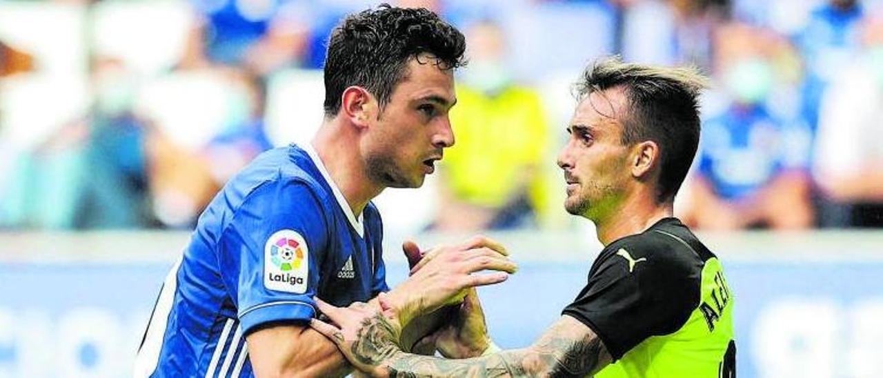 Borja y Aleix García, en el Oviedo-Girona del Tartiere. | Irma Collín