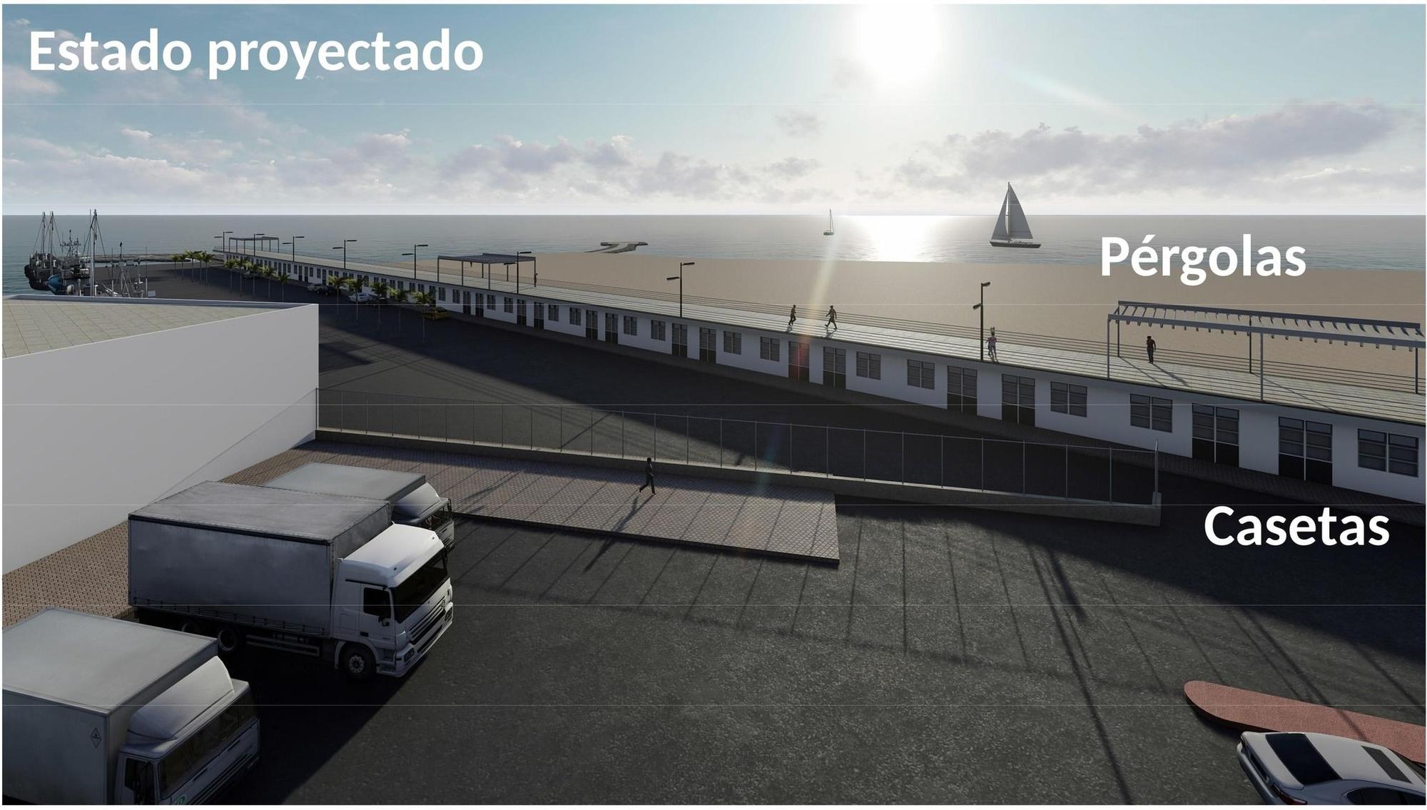 Visualización de cómo quedará el puerto de Benicarló tras las obras de renovación.