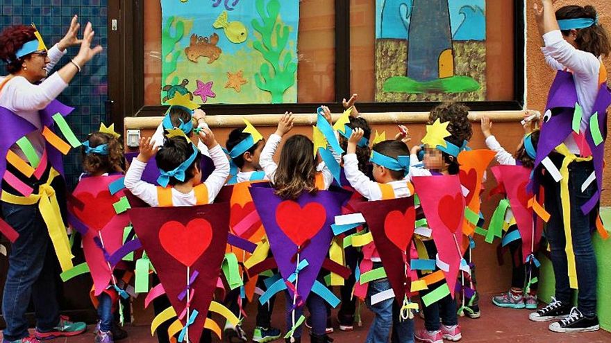 La Escuela Unitaria de Bajamar, hace unos años. | | E.D.