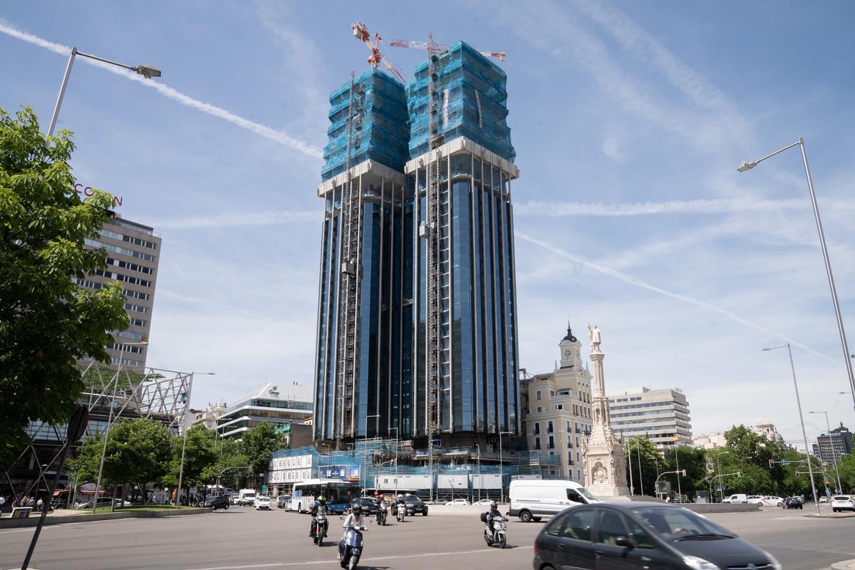 Obras en curso de las Torres Colón