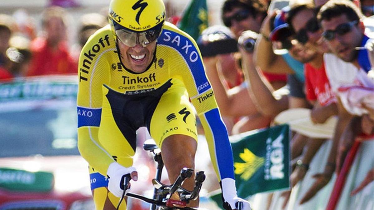 Contador fue el mejor entre los favoritos en la contrarreloj