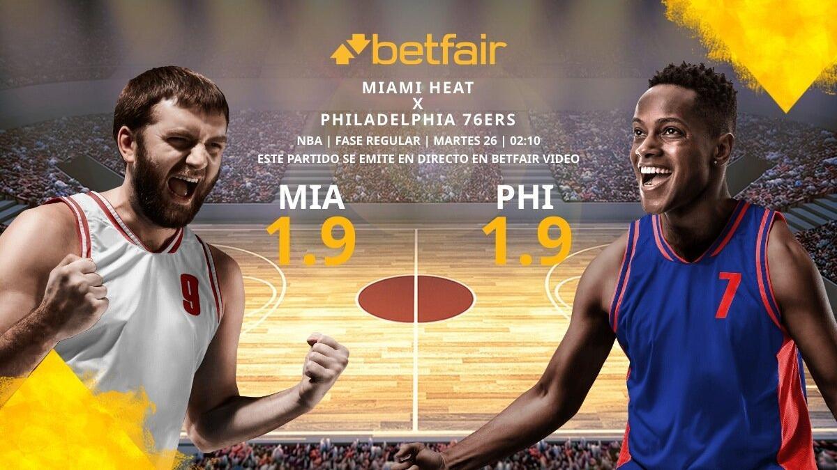 Miami Heat vs. Philadelphia 76ers: horario, TV, estadísticas, clasificación y pronósticos