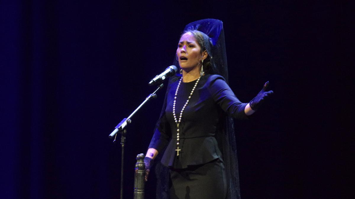 Isabel Guerrero durante su actuación.