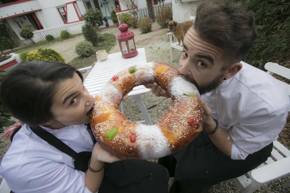 Así se elabora el roscón de Reyes en Busto