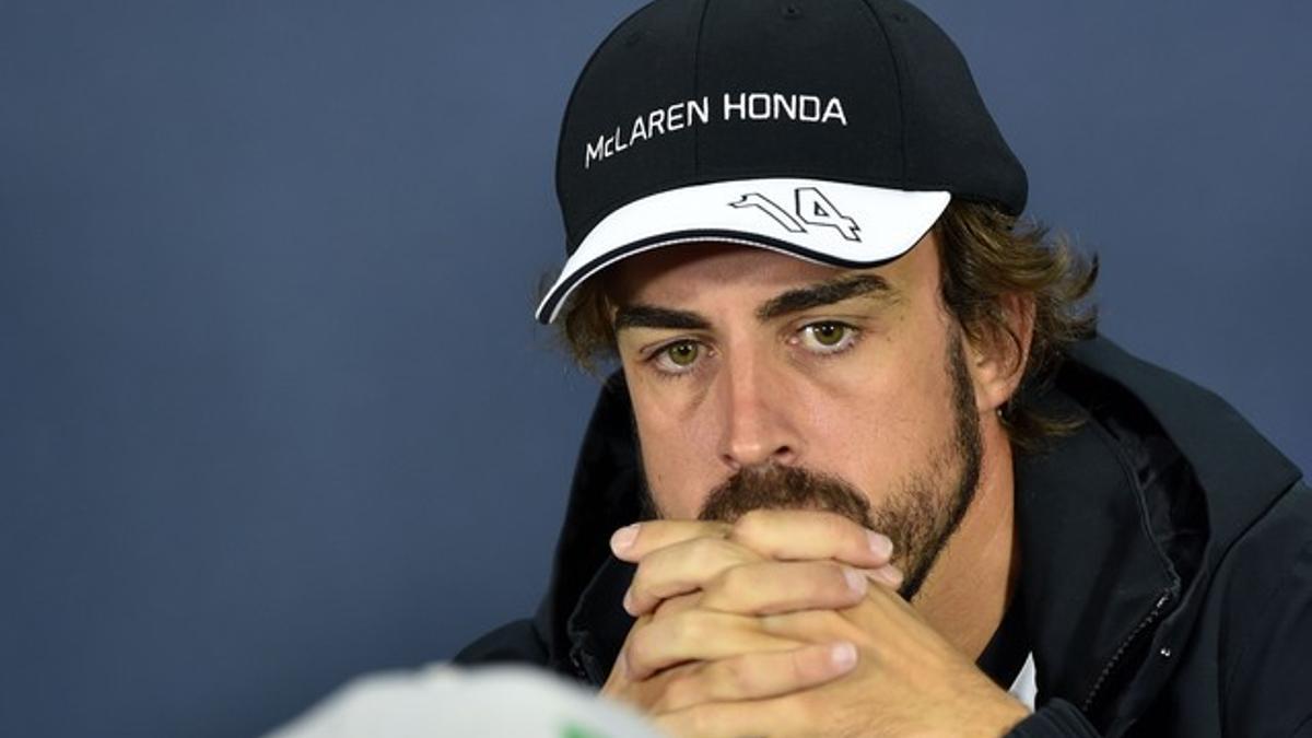 Fernando Alonso durante una rueda de prensa previa al GP de Austria de este domingo.