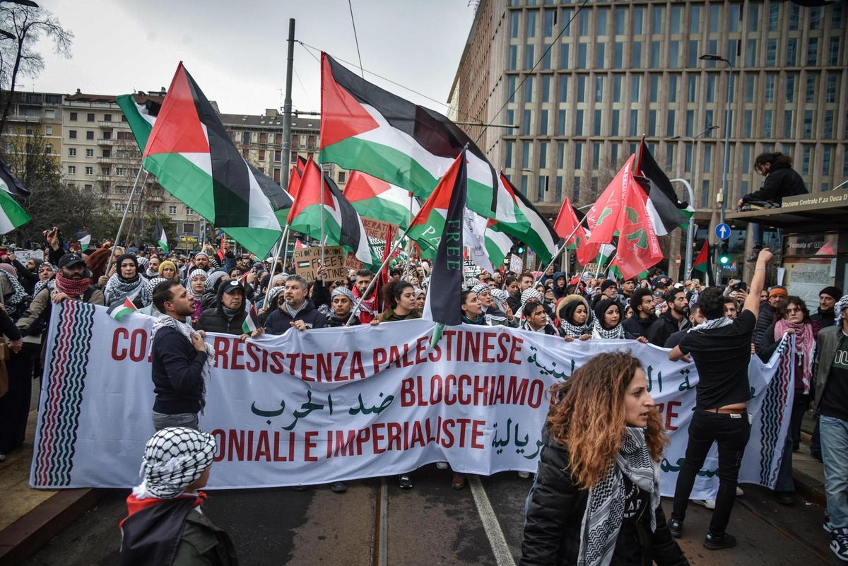 Manifestaciones pro Palestina en Italia