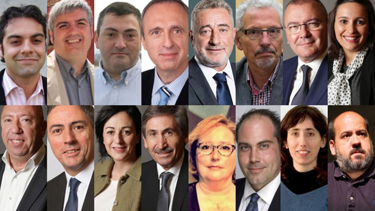 Los 16 senadores catalanes