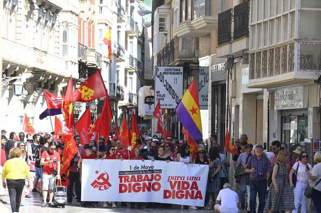 Las imágenes de la manifestación del Primero de Mayo en Cartagena