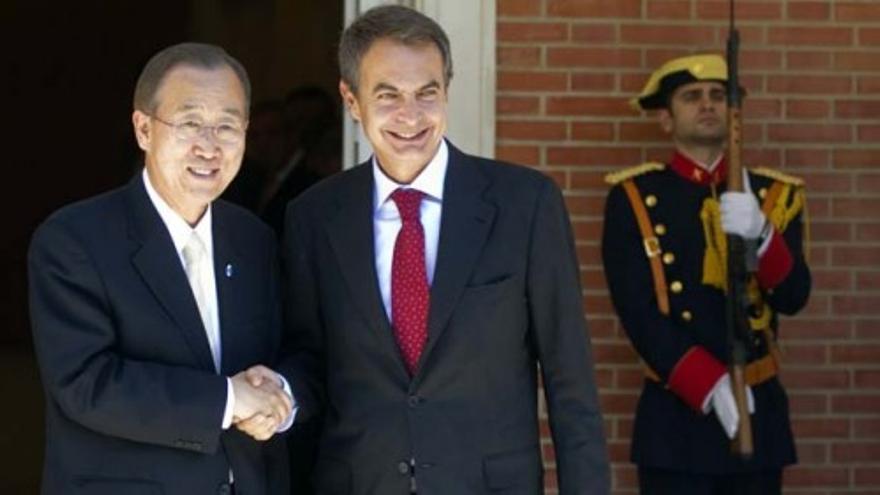 Zapatero y Ban Ki Moon impulsan los Objetivos del Milenio