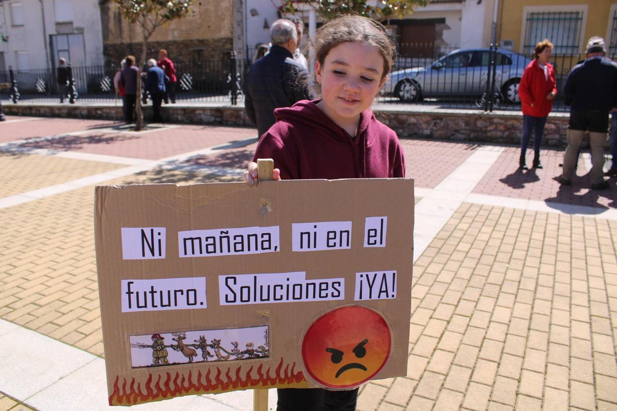 Manifestación en Ferreras de Arriba (Zamora).