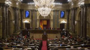 El hemiciclo del Parlament de Catalunya.