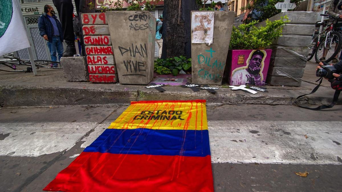 Protestas contra las masacres en Colombia.