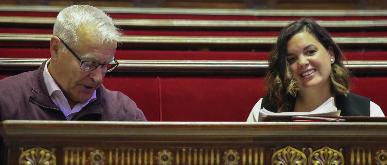 Joan Ribó y Sandra Gómez, durante un pleno del Ayuntamiento de València.