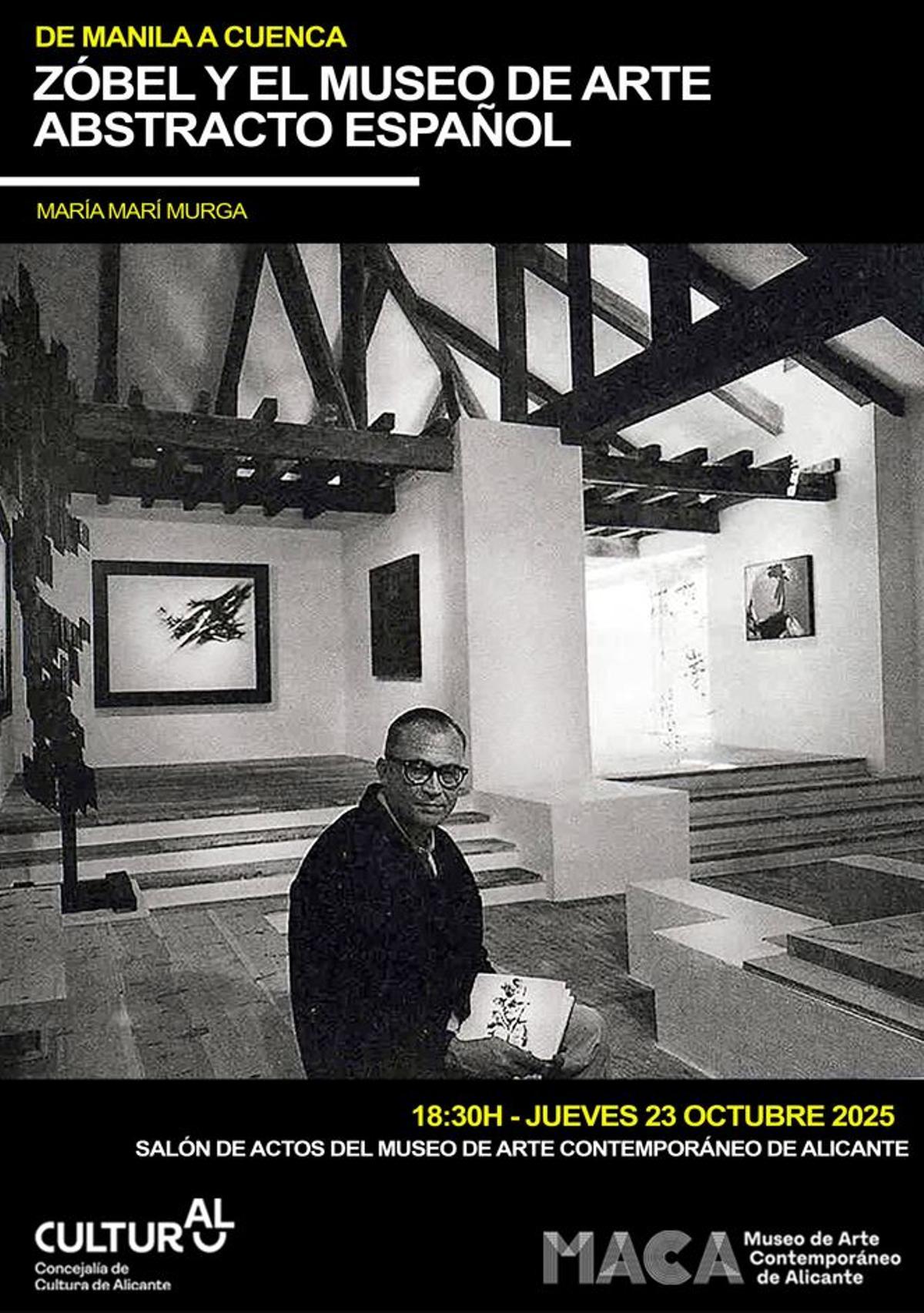 Cartel de la conferencia en el MACA
