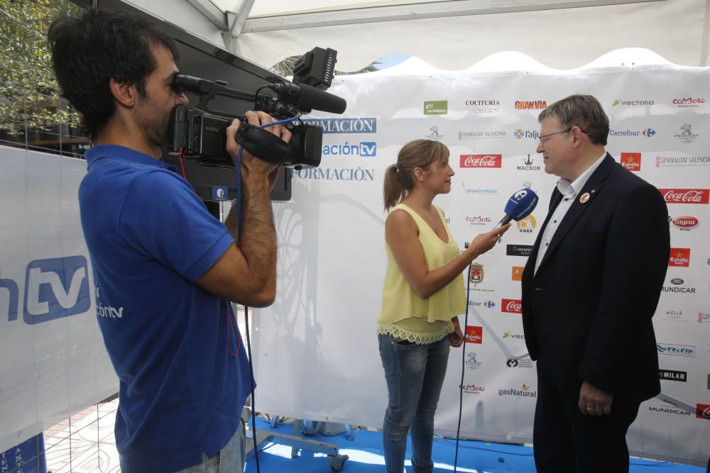 La periodista Laura Millán entrevista al presidente de la Generalitat, Ximo Puig