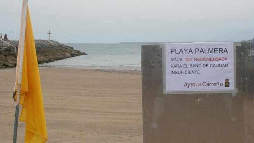 La playa de Candás, &quot;no recomendada&quot; para el baño