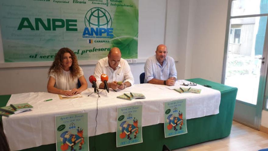 Momento de la rueda de prensa de Anpe como balance del curso 19-20.