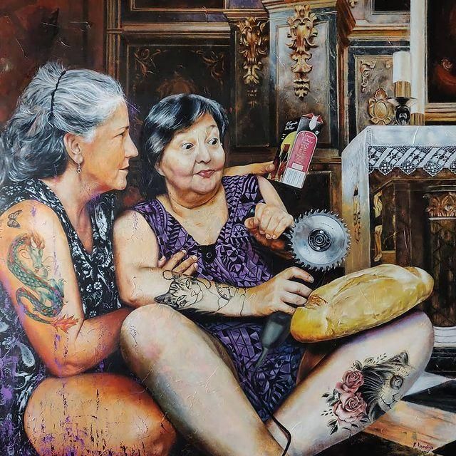 Obras de la exposición 'Contemporáneas' de Eva Hernández